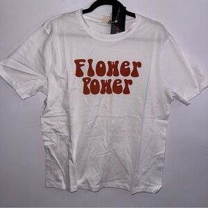 Alredine by Bailey’s Blossoms women’s size XL short sleeve T-Shirt white rust fl